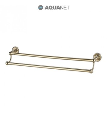 Держатель для полотенец Aquanet 4618D, золото (45 см, двухрядный)