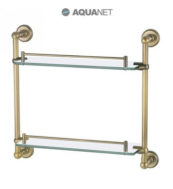 Полочка Aquanet 4652, золото (43 см, двойная)