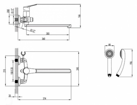 Смеситель Lemark Partner LM6557C универсальный, хром