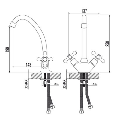 Смеситель Lemark Standard LM2104C для кухонной мойки