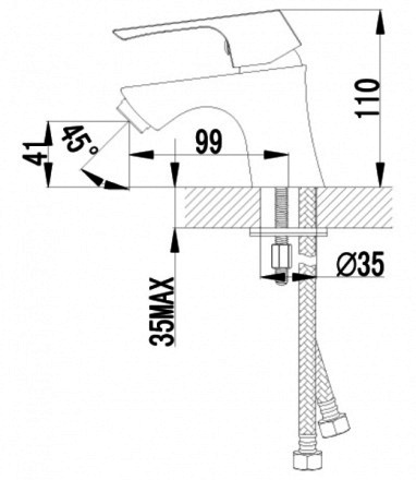 Смеситель Lemark Unit LM4556C для раковины