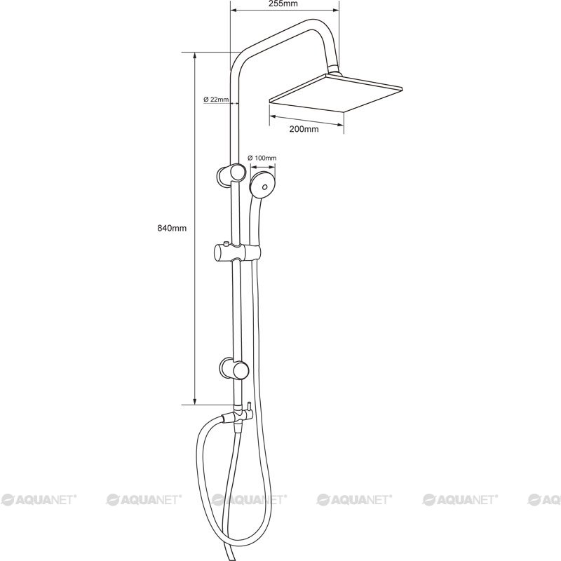 Душевая стойка Aquanet Passion S